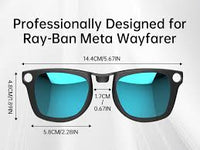 Load image into Gallery viewer, Hibloks For Ray-Ban Meta Wayfarer/Smart Glasses Anti-Glare UV Protection W62mm x D50mm

