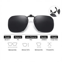 Load image into Gallery viewer, NEW - EclipseFlip Polarized Clip-On Sunglasses – Square Lens D50mm X W62MM
