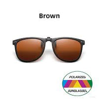 Load image into Gallery viewer, Wayfarers Polarised Clip-On Sunglasses – Flip Up Style, H50mm x W60mm
