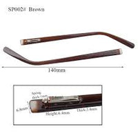 Load image into Gallery viewer, Replacement Eyeglass Temple Tips – Spring Bar Plastic Arm Ends (Black &amp; Brown)
