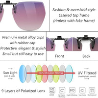 Load image into Gallery viewer, Solévo™ Classic Flip Up Clip on Sunglasses W52mm x D61mm
