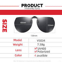 Load image into Gallery viewer, Solévo™ Classic Flip Up Clip on Sunglasses W52mm x D61mm
