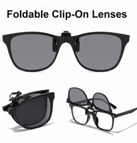 Load image into Gallery viewer, Folding Wayfarer Polarised Flip-Up Clip-On Sunglasses – W67mm × D46mm | 6 Colours
