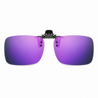 Load image into Gallery viewer, Purple Passion Flip-Up Clip-On Sunglasses for Prescription Glasses – Polarized UV400 (60x43mm)
