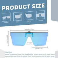 Load image into Gallery viewer, Nexa Clip Non Polarised Sports Clip on Flip Up Sunglasses - W61mm x D43mm
