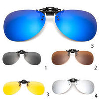 Load image into Gallery viewer, Falcon Aviator Flip-Up Clip-On Sunglasses - (61mm Width × 50mm Depth) Polarised
