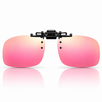 Load image into Gallery viewer, Pink Blush Mirror Polarized Clip-On Sunglasses – Light Sensitivity Relief | 60mm x 40mm
