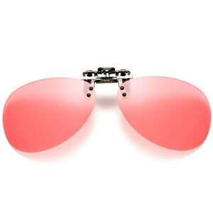 Aviator Migraine Pink Clip on Sunglasses