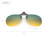 Aviator Day and Night Driving Prime Clip On Glasses