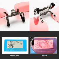 Load image into Gallery viewer, Aviator Migraine Pink Clip on Sunglasses
