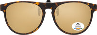 Load image into Gallery viewer, Round Wayfarers Clip on Sunglasses - W55mm x D50mm
