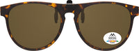 Load image into Gallery viewer, Round Wayfarers Clip on Sunglasses - W55mm x D50mm
